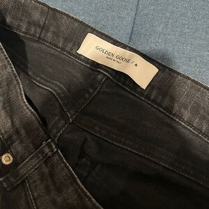 GOLDEN GOOSE Slim Fit Jean Men's Size 32 Black Alvaro Slim Washed Black